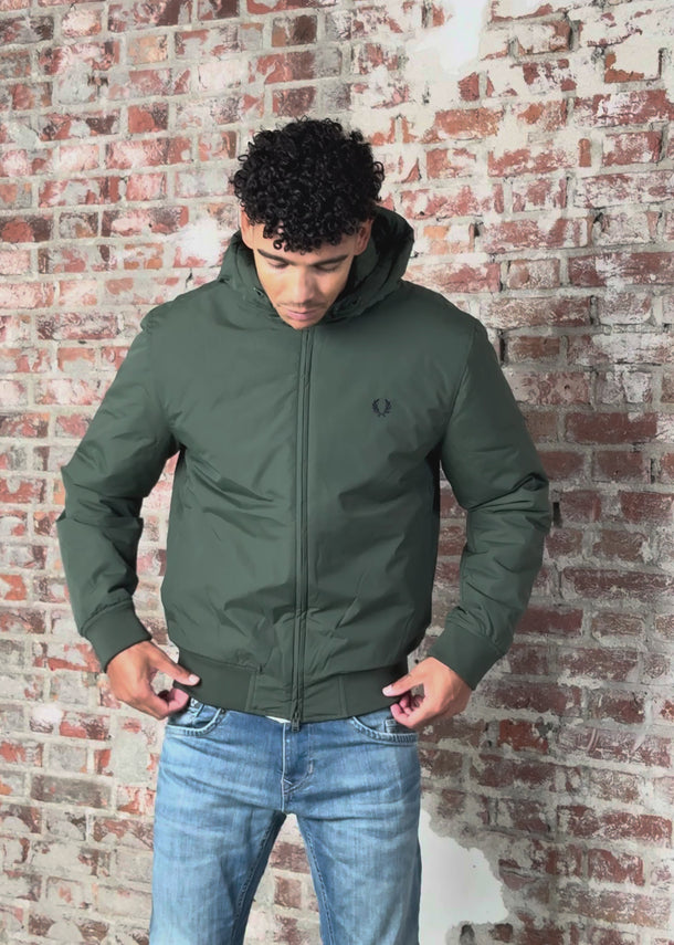 Fred Perry Jassen Hooded brentham jacket - court green