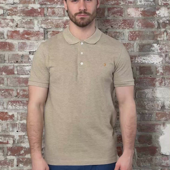 Farah Polo's Blanes ss polo - haxelnut marl