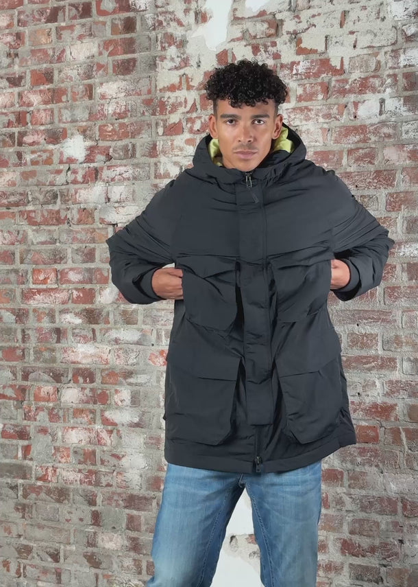 Lyle & Scott Jassen Tactical wadded parka - black ice