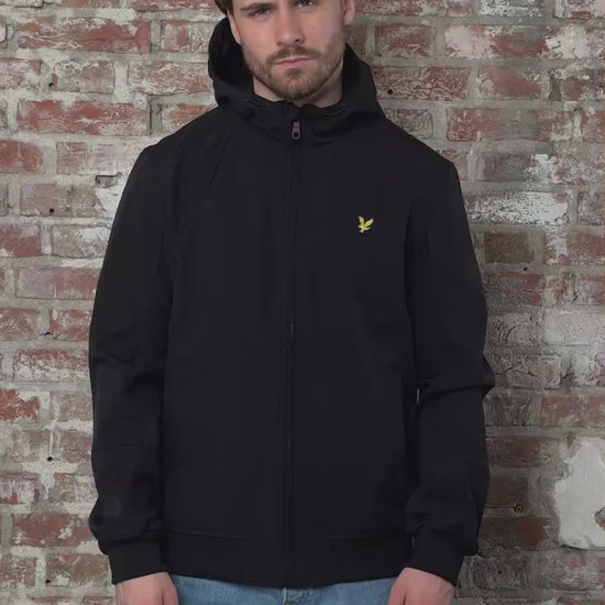 Lyle & Scott Jassen Mesh back softshell jacket - jet black