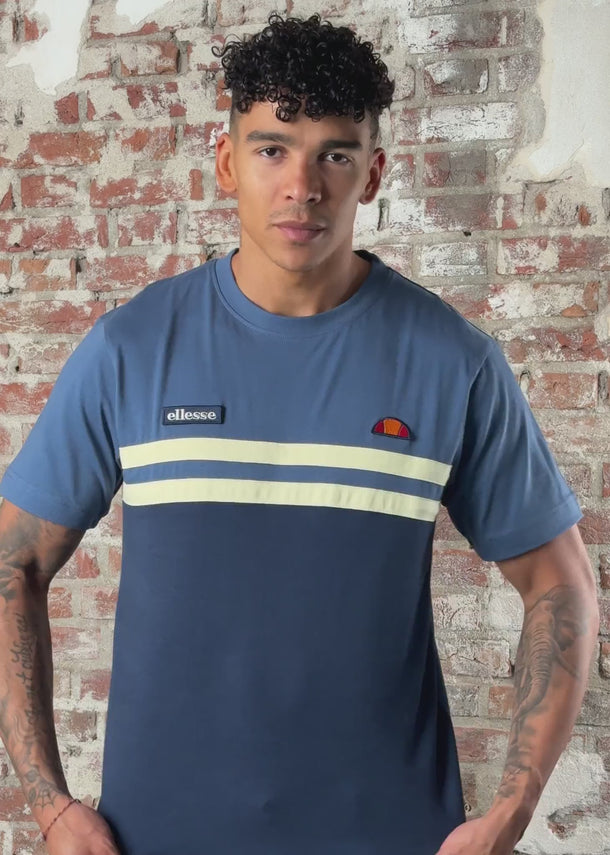 Ellesse T-shirts Venire tee - navy light yellow
