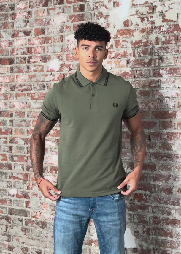 Fred Perry Polo's Twin tipped polo - laurel wreath green black