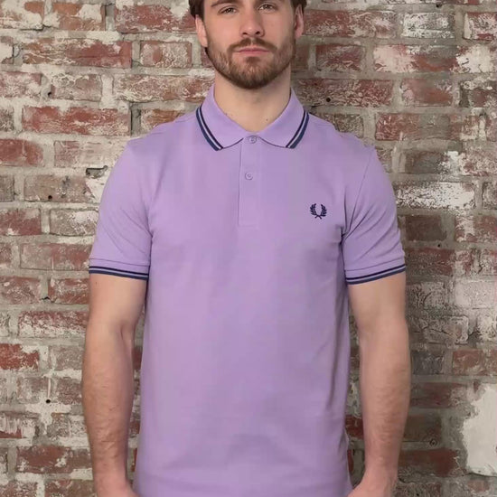 Fred Perry Polo's Twin tipped fred perry polo shirt- Ultraviolet Tennis Blue Shaded Cobalt