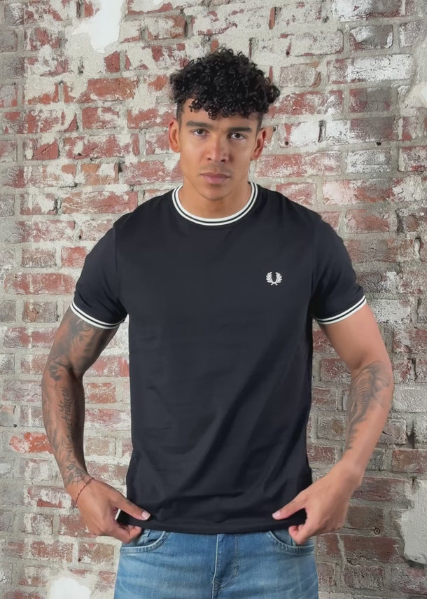 Fred Perry T-shirts Twin tipped t-shirt - black