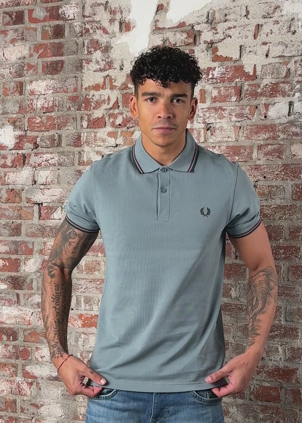 Fred Perry Polo's Twin tipped fred perry shirt - stockport blue oxblood grassroots