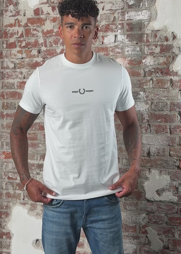 Fred Perry T-shirts Embroidered t-shirt - white