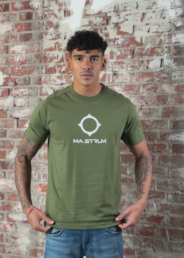 MA.Strum T-shirts Beam logo tee - bronze green