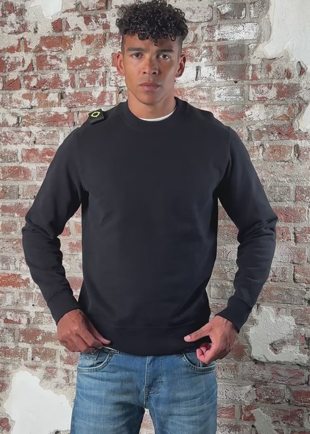 MA.Strum Truien Mastrum crew sweat - jet black