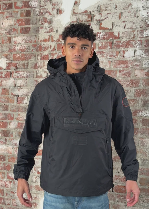 Napapijri Jassen Lightweight Packable Rainforest Overhead rf next Jacket - black beauty