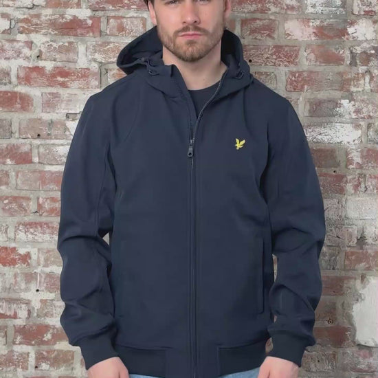 Lyle & Scott Jassen Mesh back softshell jacket - dark navy