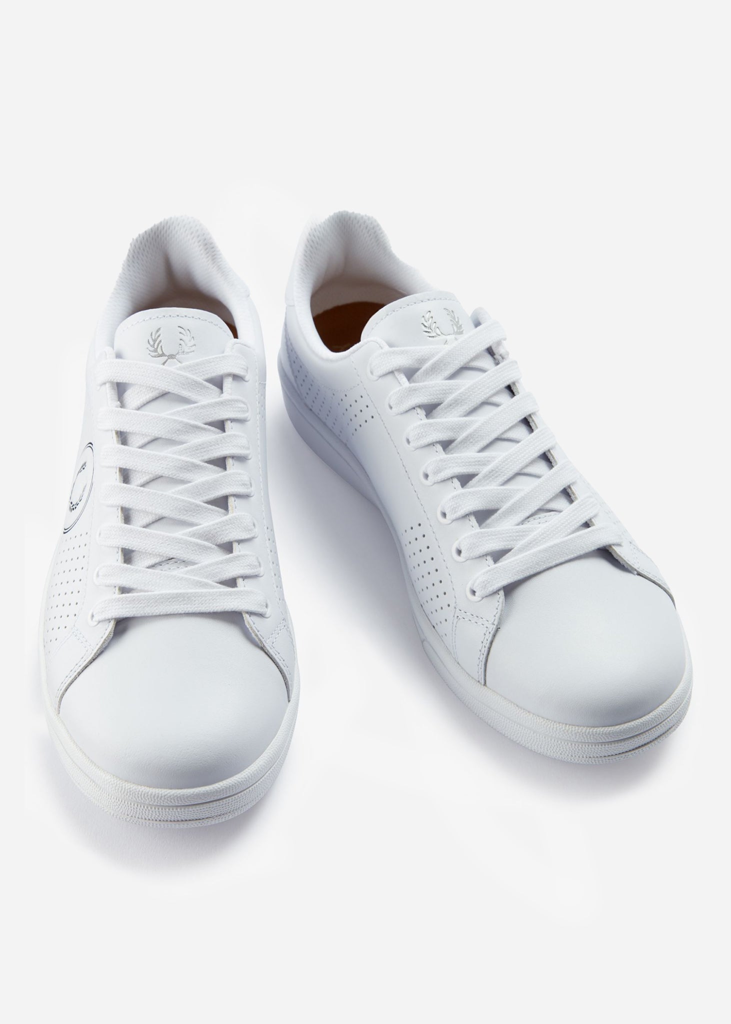 Fred Perry Schoenen  B721 perf leather branded - white black 