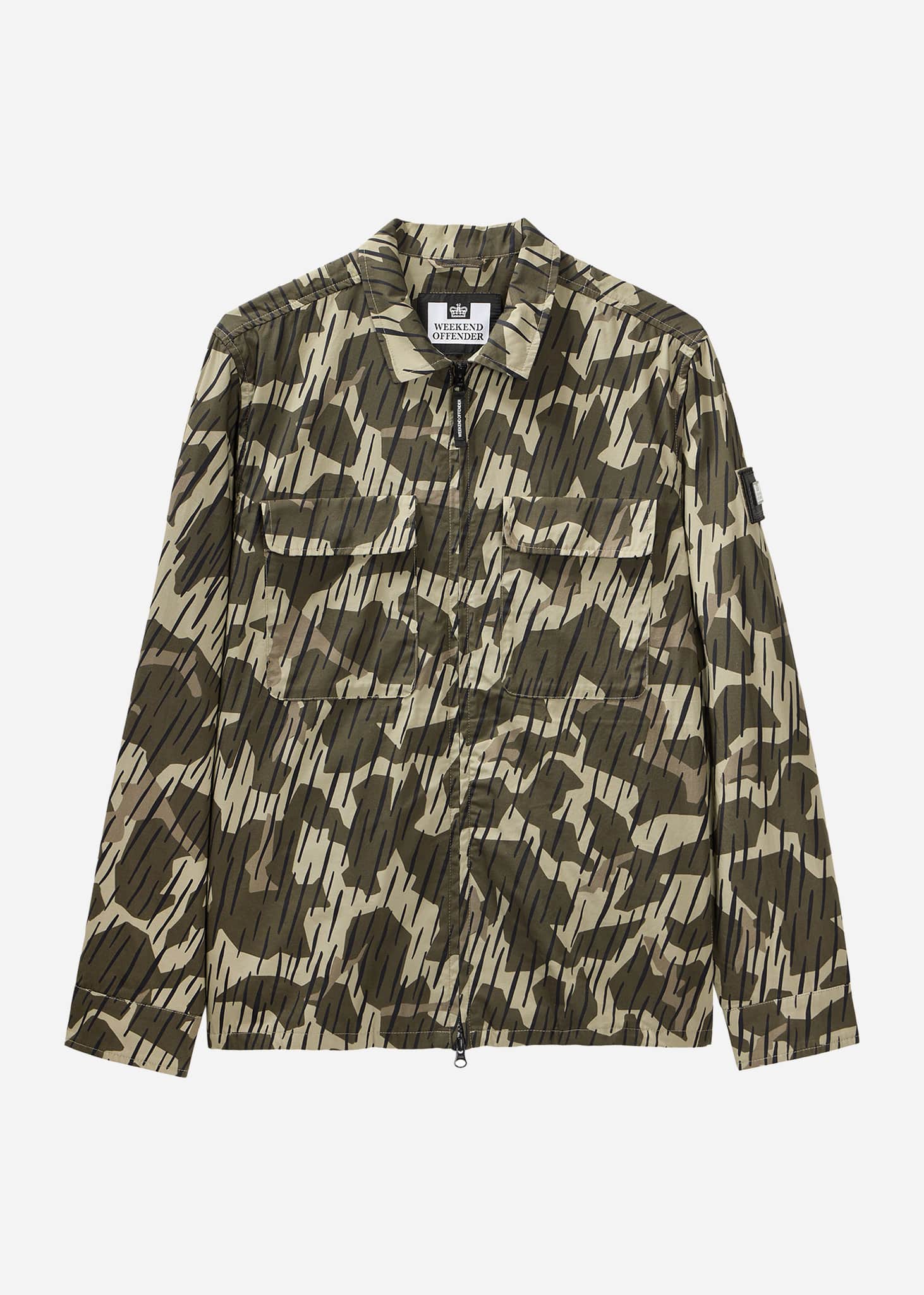 Weekend Offender Overshirts  Waya camo - castle green rain camo 