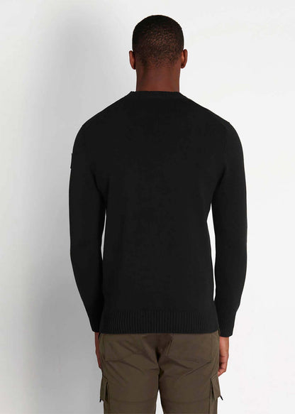 Lyle & Scott Truien  Shoulder detail crew neck knit jumper - jet black 