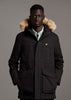 Lyle & Scott Jassen  Winter weight micro fleece lined parka - jet black 