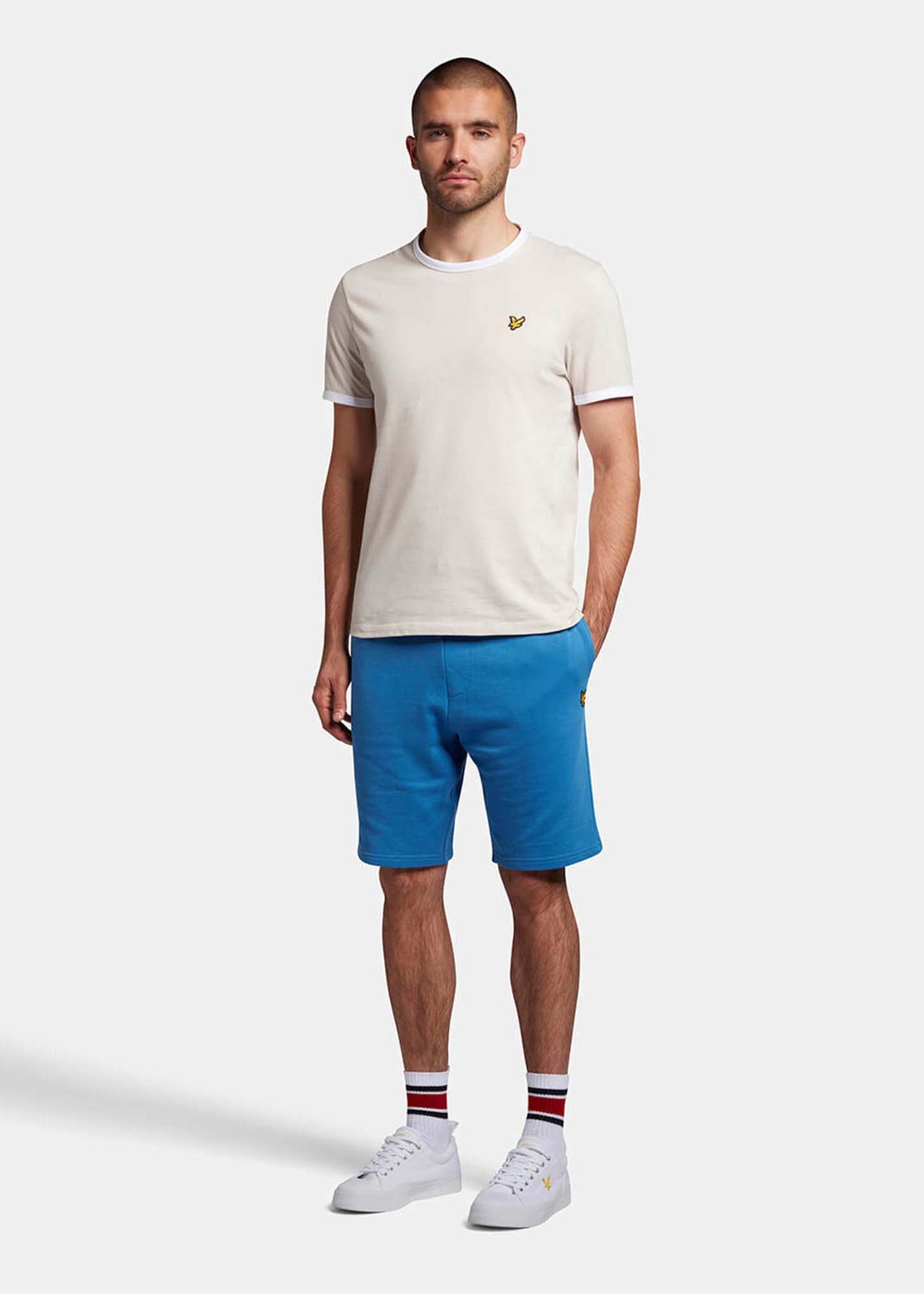 Lyle & Scott Korte Broeken  Sweat short - spring blue 