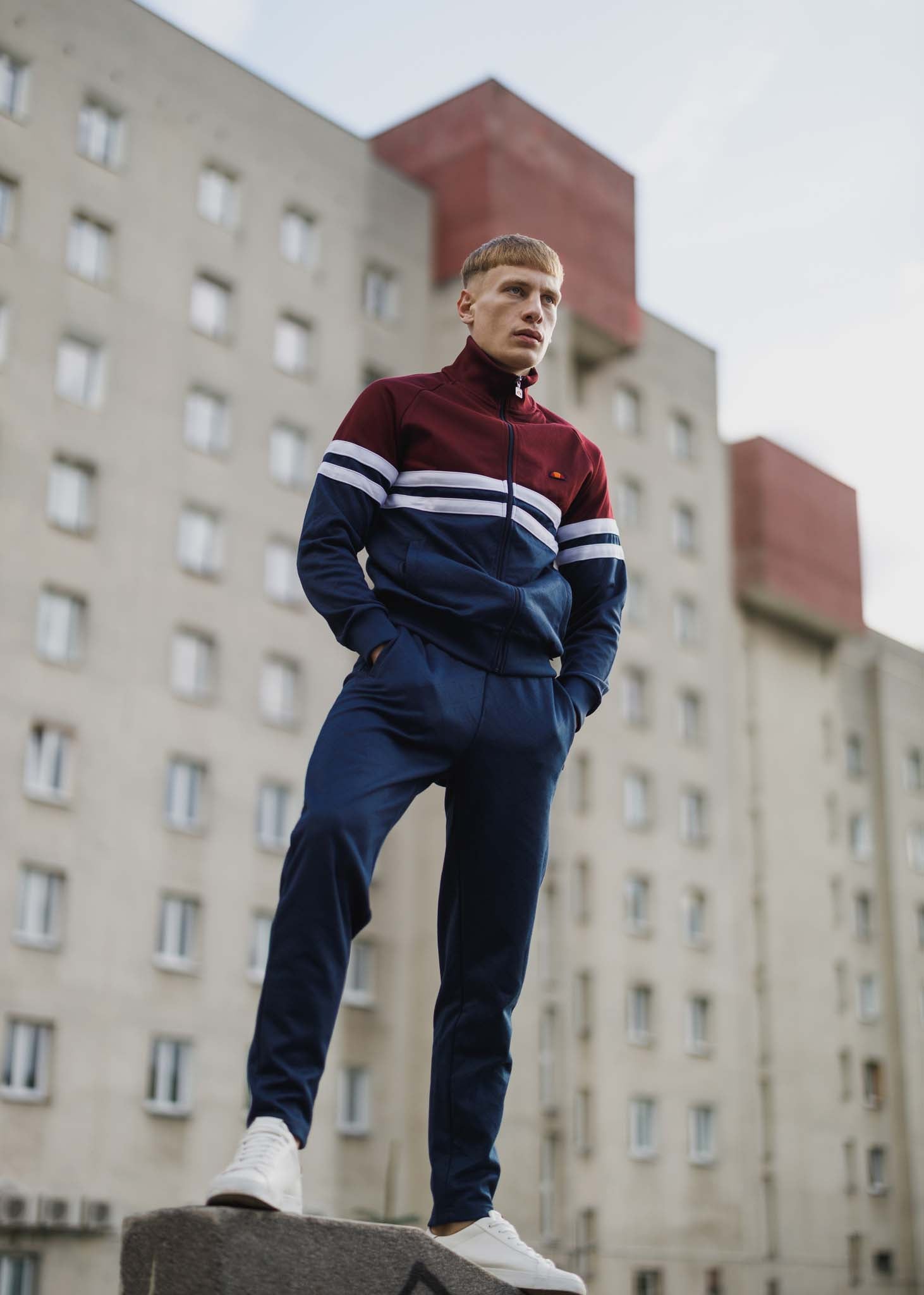 Ellesse Vesten  Prende track top - burgundy 