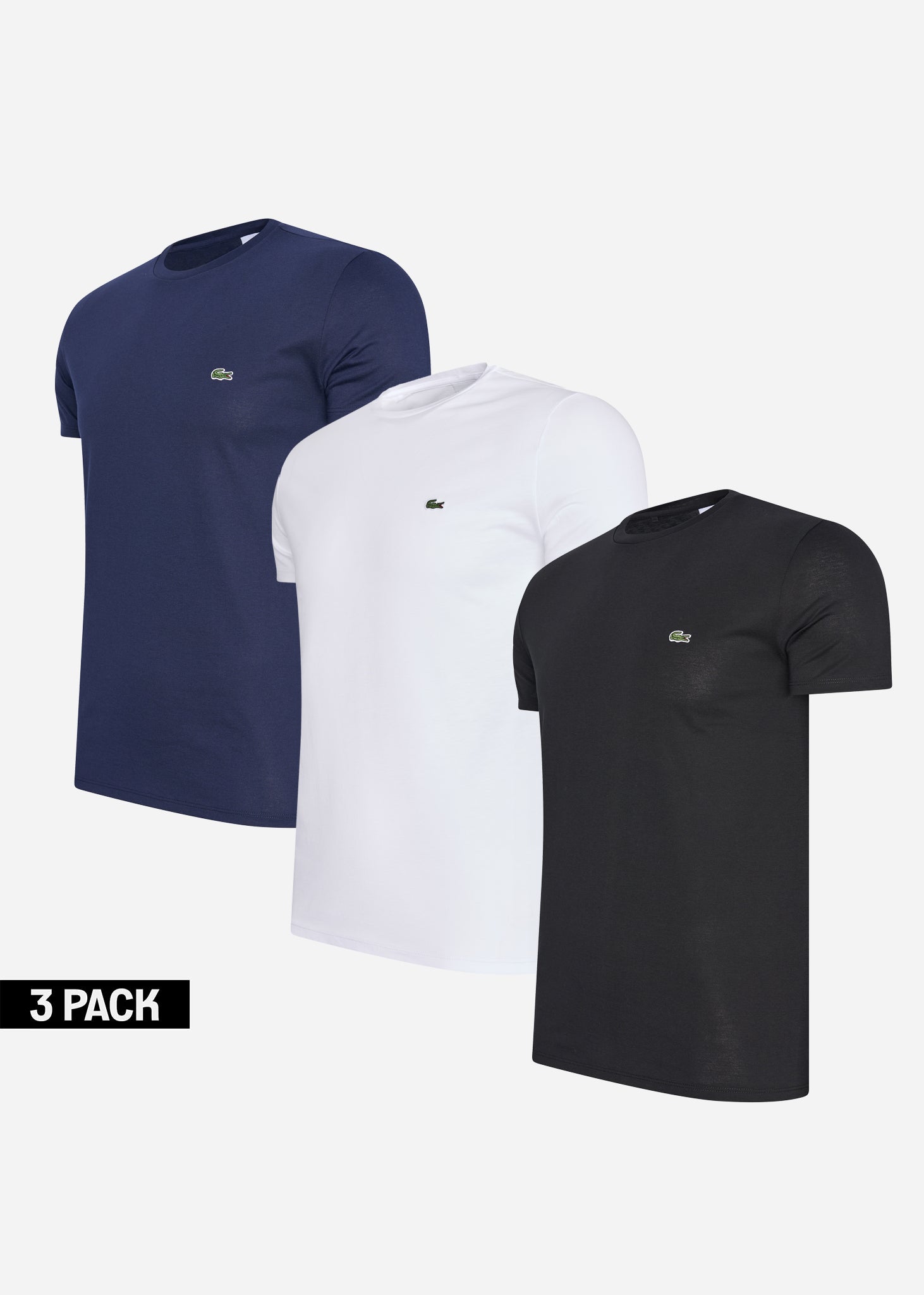 Lacoste crew neck t shirt 3 clearance pack