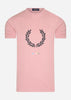 Fred Perry T-shirts  Print registration t-shirt - chalky pink 