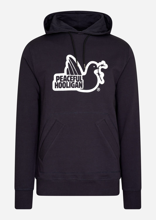 Peaceful Hooligan Hoodies  Outline hoodie - navy 