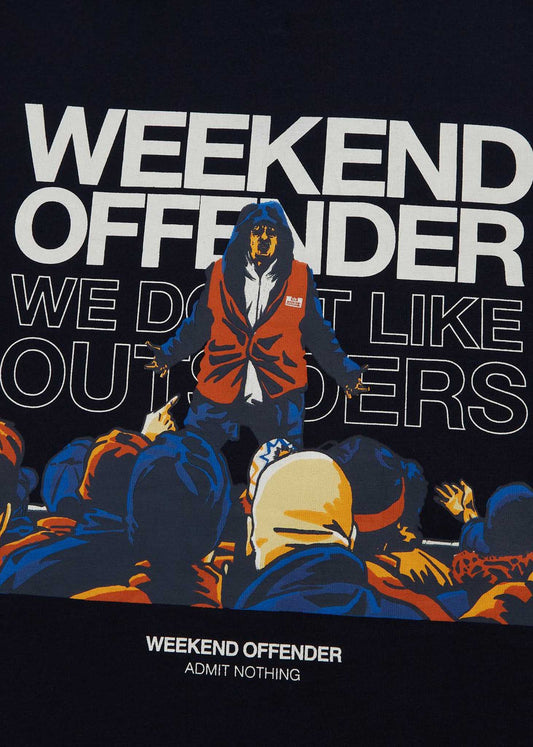 Weekend Offender T-shirts  Bovver - navy 