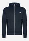 Fred Perry Vesten  Hooded zip-through sweatshirt - navy 