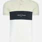 Fred Perry Polo's  Embroidered panel polo shirt - light oyster 