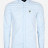 Lyle & Scott Overhemden  LS slim fit gingham shirt - light blue white 