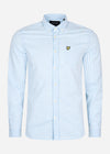 Lyle & Scott Overhemden  LS slim fit gingham shirt - light blue white 