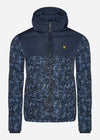 Lyle & Scott Jassen  Earth print wadded jacket - dark navy 