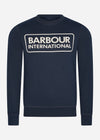 Barbour International Truien  Large logo sweat - navy 