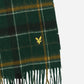 Lyle & Scott Sjaals  Tartan lambswool scarf - dark green 