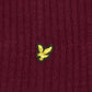 Lyle & Scott Mutsen  Knitted ribbed beanie - burgundy 