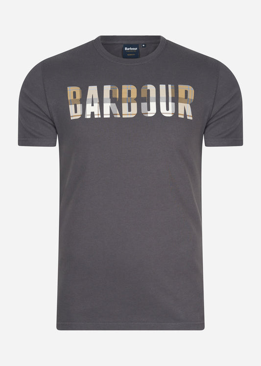 Barbour T-shirts  Thurso tee - asphalt amble 