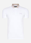 Barbour International Polo's  Ampere polo - white paloma thistle 