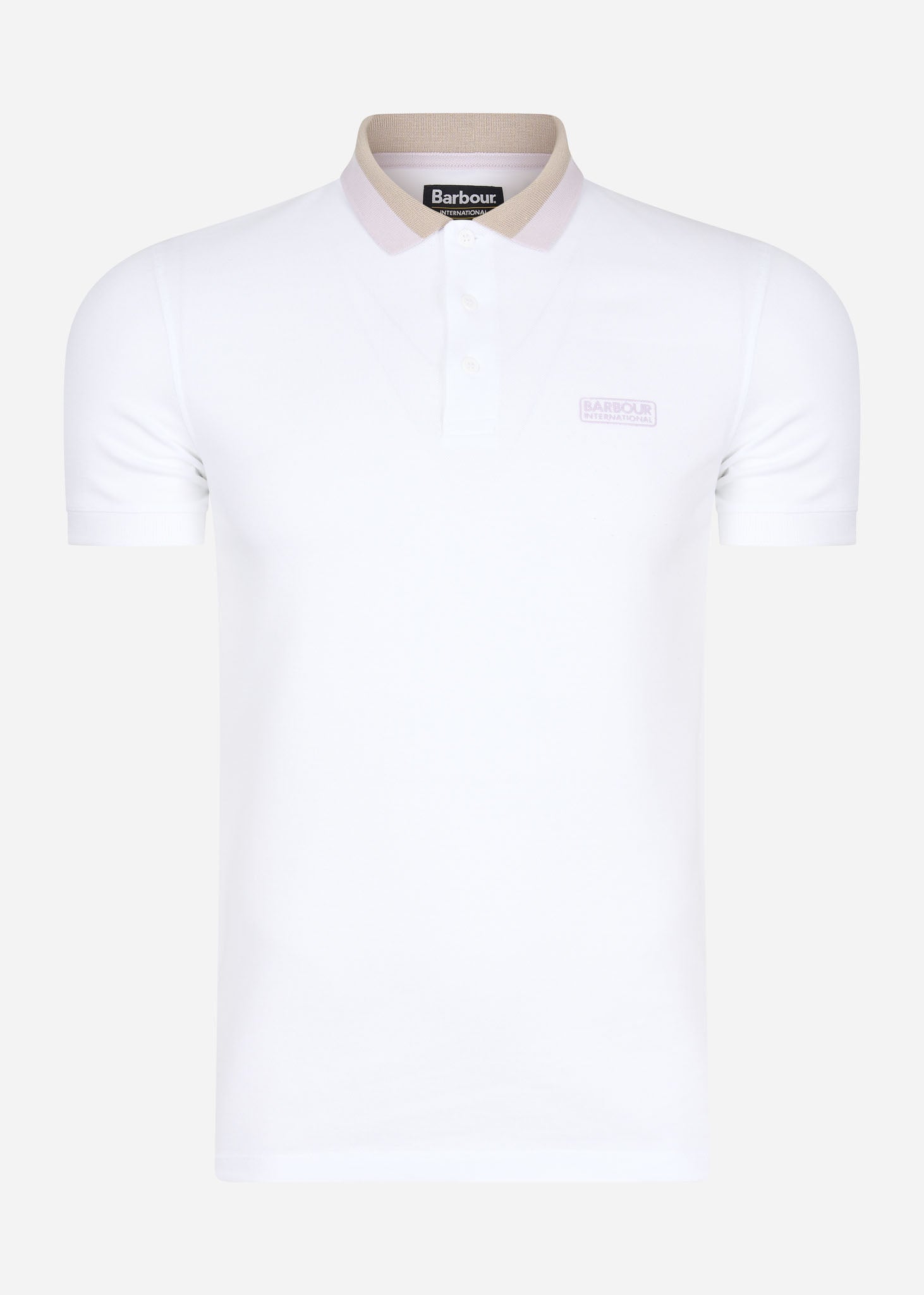 Barbour International Polo's  Ampere polo - white paloma thistle 