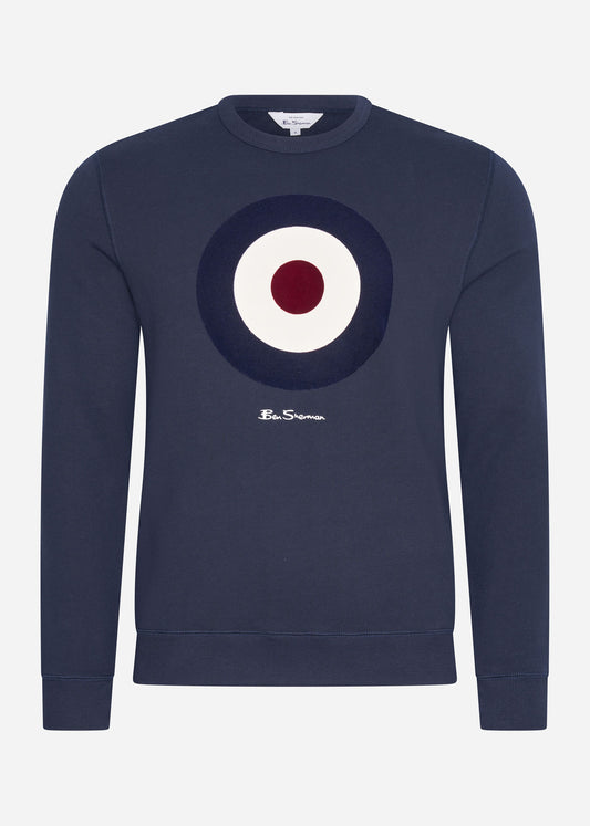 Ben Sherman Truien  Signature target sweat - dark navy 