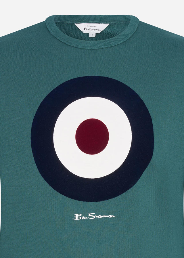 Ben Sherman Truien  Signature target sweat - ocean green 