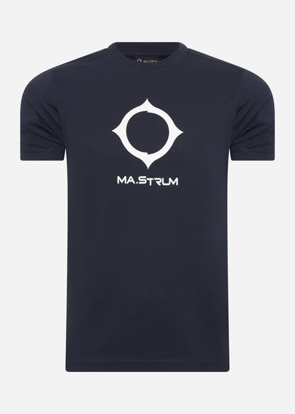 MA.Strum T-shirts  SS distort logo tee - ink navy 