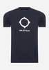 MA.Strum T-shirts  SS distort logo tee - ink navy 