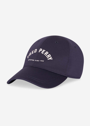 Fred Perry Petten  Arch branded tricot cap - carbon blue white 