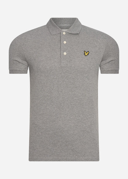 Lyle & Scott Polo's  Plain polo shirt - mid grey marl 