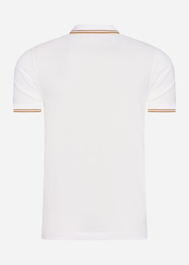 Fred Perry Polo's  Twin tipped fred perry shirt - snow white desert desert 