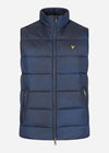 Lyle & Scott Bodywarmers  Erosion print gilet - navy 