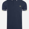Fred Perry Polo's  Abstract tipped polo shirt - dark airforce 