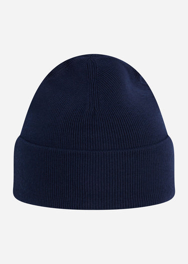 Fred Perry Mutsen  Merino wool beanie - navy snow white 