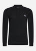 MA.Strum Longsleeve Polo's  LS pique polo - jet black 