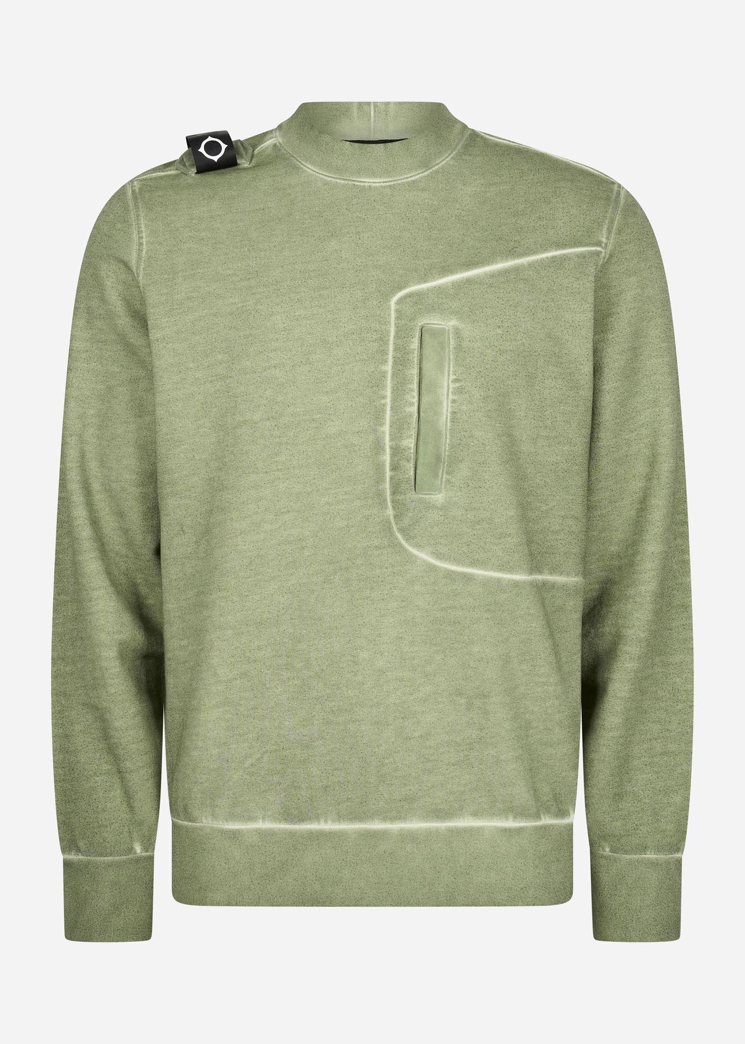 MA.Strum Truien  Oil wash crew neck sweat - tea 