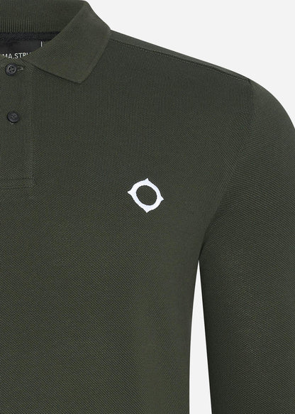 MA.Strum Longsleeve Polo's  LS pique polo - oil slick 