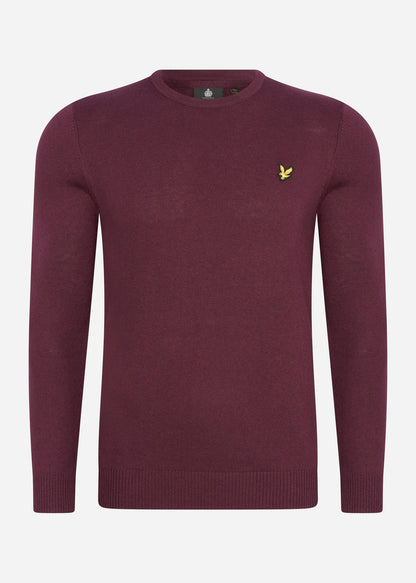 Lyle & Scott Truien  Merino Crew Jumper - burgundy 