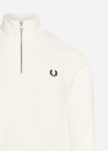 Fred Perry Truien  Half zip sweatshirt - snow white 
